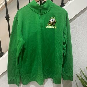 NWOT Oregon Ducks Kelly Green Zip Up Sweater